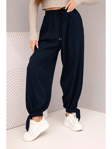 Дамски панталони с връзки в долната част