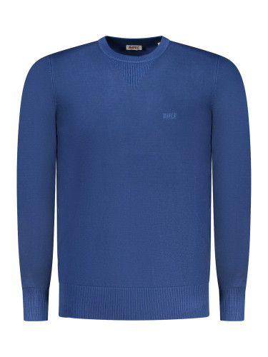 Мъжки син пуловер с дълъг ръкав