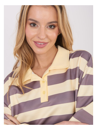 Раирана блуза с къс ръкав