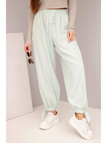 Широки дамски панталони с връзки Kesi Włoski