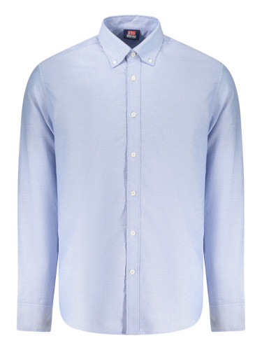 Мъжка риза с дълъг ръкав, синя