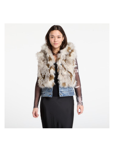 Елек Desigual Bunny Fur Vest Brown L