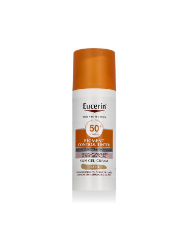 Eucerin Sun Protection Pigment Control Tinted Gel-Cream SPF50+ Слънцезащитен продукт за лице за жени 50 ml Нюанс Light