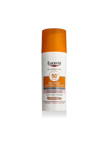 Eucerin Sun Protection Pigment Control Tinted Gel-Cream SPF50+ Слънцезащитен продукт за лице за жени 50 ml Нюанс Medium
