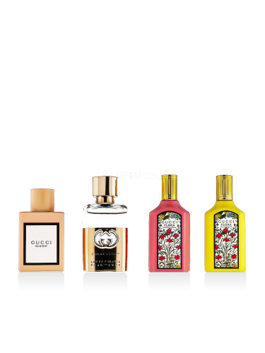 Gucci Mini Set Подаръчен комплект EDP Flora Gorgeous Orchid 5 ml + EDP Flora Gorgeous Gardenia 5 ml + EDT Guilty Pour Femme 5 ml + EDP Bloom 5 ml