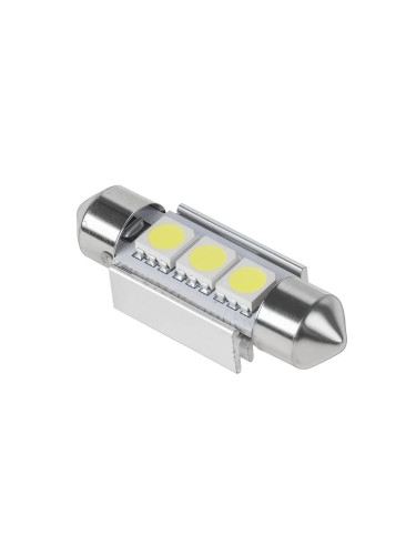 Автомобилна LED лампа, софитна, 12VDC, 1.5W, 3LED, 41mm, студено бяла, ZAR0381, Rebel