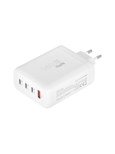 Зарядно за телефон, USB и 3xUSB Type-C, 230VAC, 5VDC, 140W, бял, KM0859, Kruger&Matz