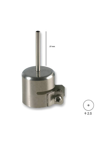 Резервна дюза, за горещ въздух, ф2.5x27mm, 79-3901, ZHONGDI