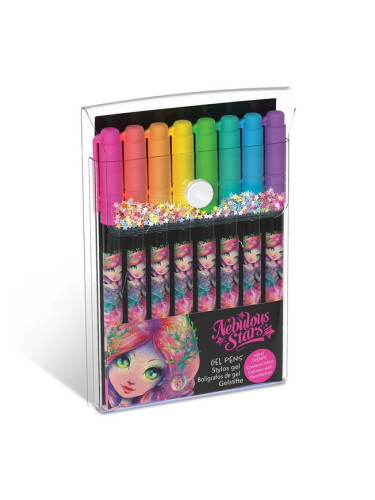 Гел химикалки - неонови цветове Nebulous Stars, 8 броя