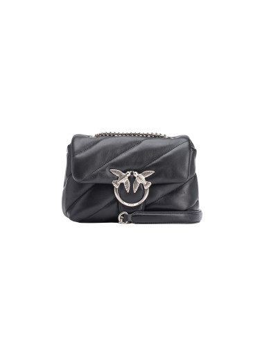 Черна кожена чанта Pinko