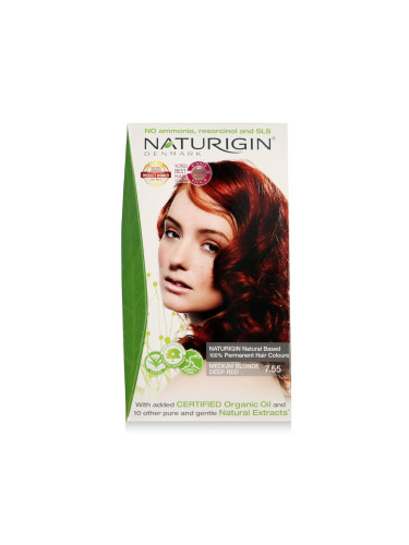 Naturigin Permanent Hair Colour Боя за коса 115 ml Нюанс Medium Blonde Deep Red 7.55