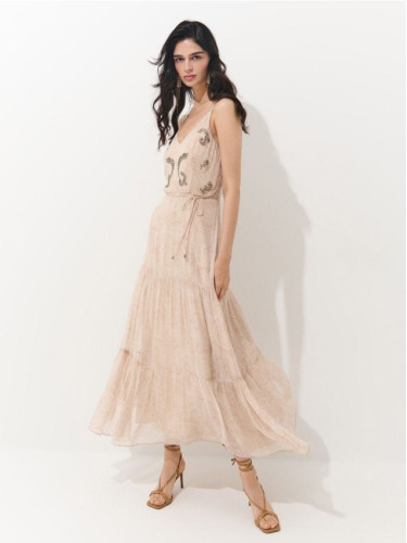 Mohito - Макси рокля от вискоза - бежово
