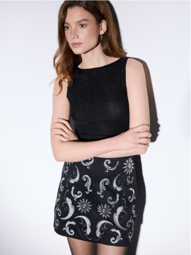 Mohito - Топ с метализирана нишка - черен