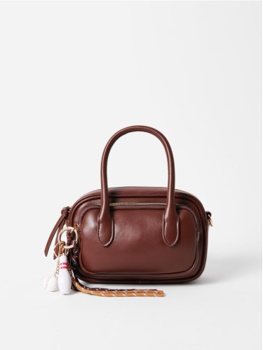 Mohito - Дамска чанта с ключодържател - тъмно кафяво