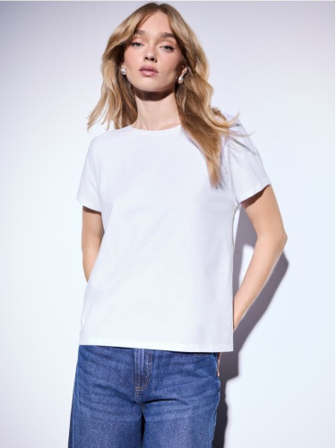 Mohito - Памучна тениска - бяло