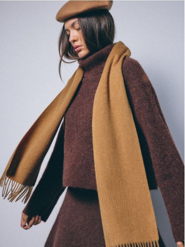 Mohito - Шал с високо съдържание на вълна - кафяво