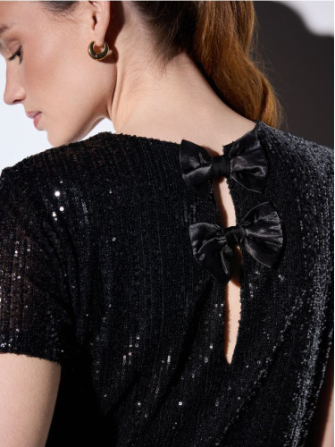 Mohito - Блуза с пайети - черен