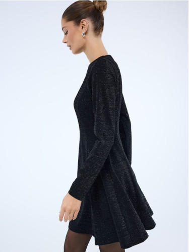 Mohito - Мини рокля с метализирана нишка - черен