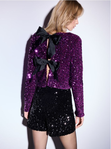 Mohito - Блуза с пайети - фуксия