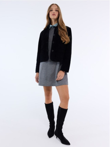 Mohito - Мини рокля с яка - сиво