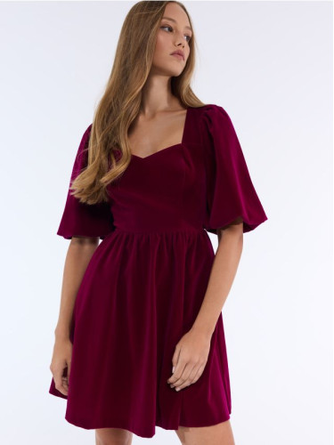 Mohito - Велурена мини рокля - лилаво