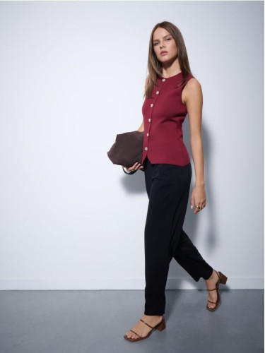 Mohito - Панталон с колан - черен