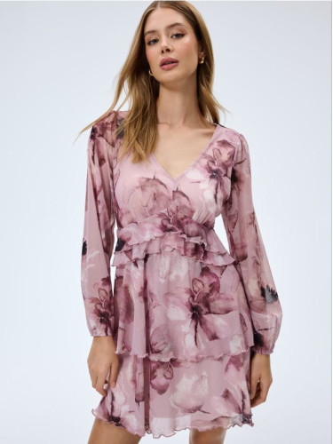 Mohito - Мини рокля на цветя - розово