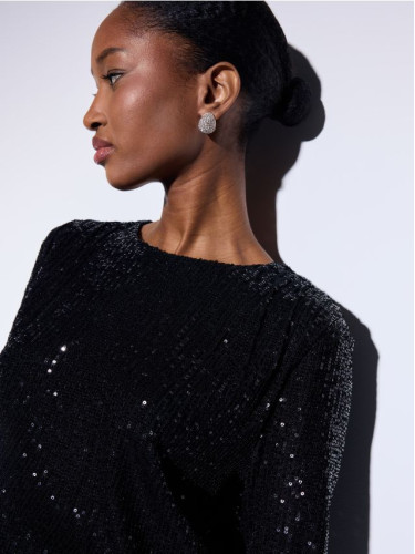 Mohito - Блуза с пайети - черен