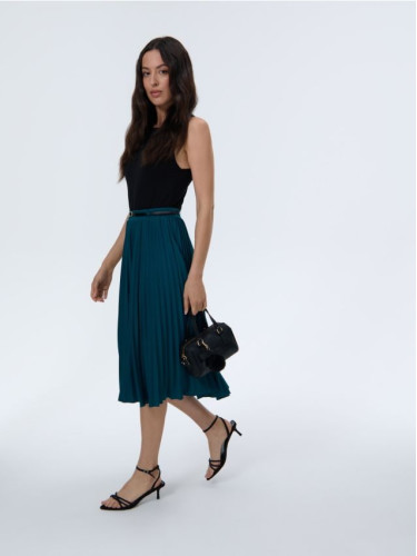 Mohito - Плисирана миди пола - зелено