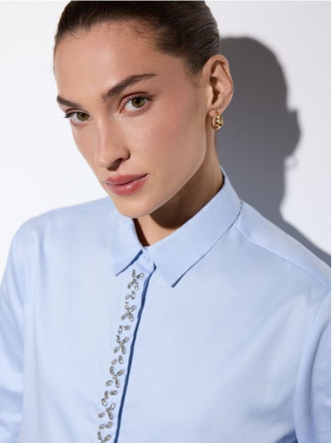 Mohito - Риза с декоративен акцент - син