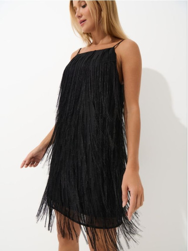 Mohito - Мини рокля с ресни - черен
