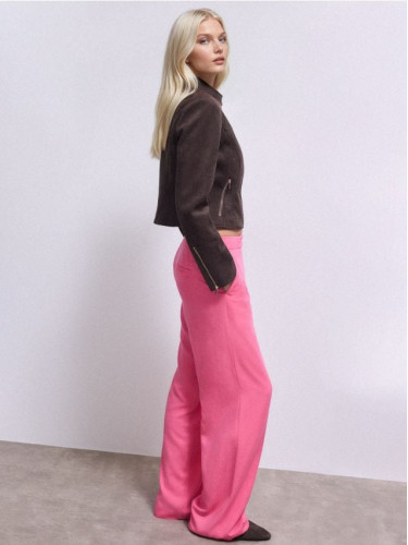 Mohito - Панталон с високо съдържание на лен - лилаво