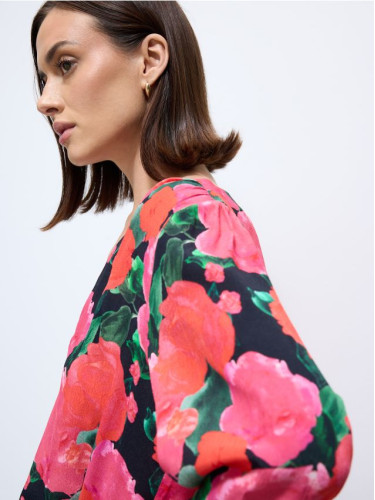 Mohito - Блуза с флорален принт - черен