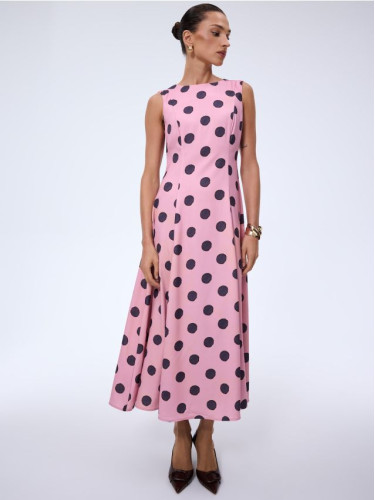 Mohito - Макси рокля на точки - розово