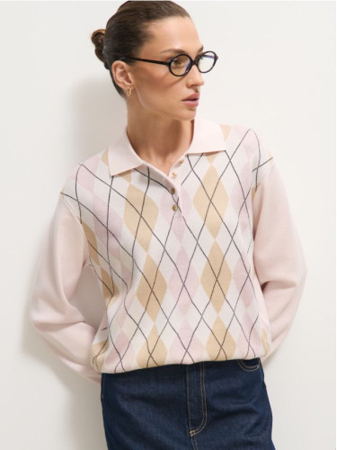 Mohito - Пуловер с яка - пастелно розово