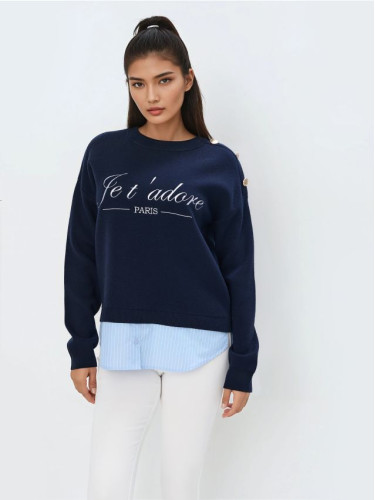 Mohito - Пуловер с риза - нави