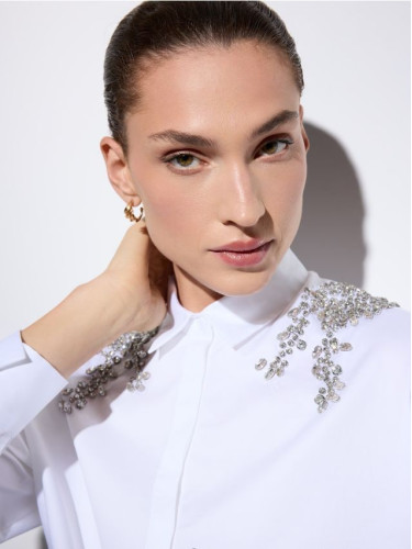 Mohito - Риза с декоративен акцент - бяло