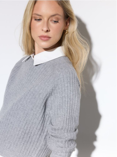 Mohito - Пуловер с риза - сиво