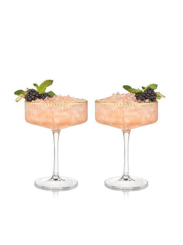 Комплект от 2 бр. чаши за коктейли купе VISKI MERIDIAN кристални - 340 мл