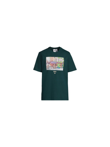 adidas Paint Paris Tee Мъже - Тениски adidas Originals - Зелен - HY2069-L - Size: L