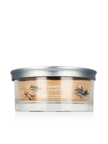 Yankee Candle Signature Amber & Sandalwood Ароматна свещ 340 g