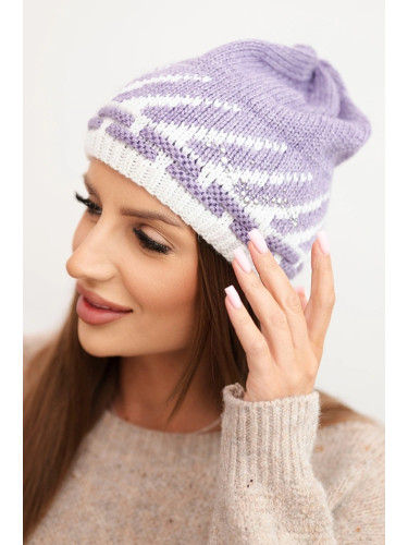 Дамска зимна шапка с геометричен модел