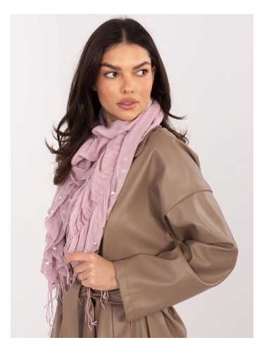 Тъмно розов шал с перли