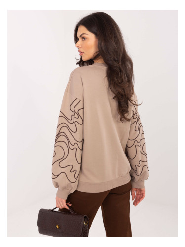 Дамски суитшърт с щампа на ръкавите