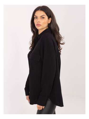 Черна едноцветна риза