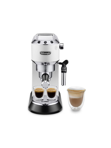 Еспресо машина DeLonghi EC685.W, 1300W, 15 bar, 1.1 л, 3 адаптера, Регулиране на температурата, Бял