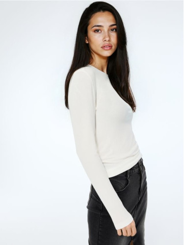 Mohito - Прилепнала блуза - кремaво