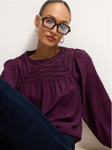 Mohito - Viscose rich blouse - тъмно лилаво