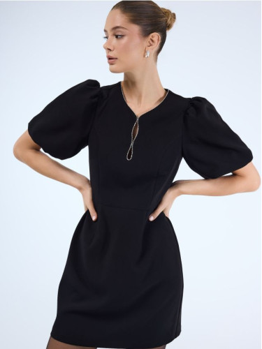 Mohito - Мини рокля с буфан ръкави - черен