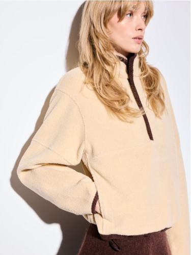 Mohito - Поларен суитшърт - бежово